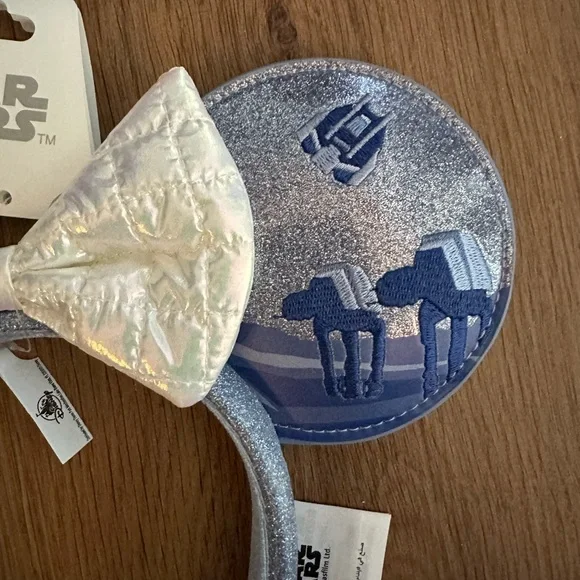 Star Wars Hoth Blue and Silver Headband with White Bow RARE NEW NWT - Picture 3 of 7